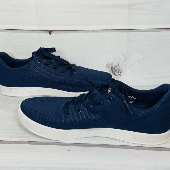 NOBULL Canvas Trainer Navy Ivory Blue Athletic Shoes Men's 8.5 Women’s 10 - Picture 2 of 6